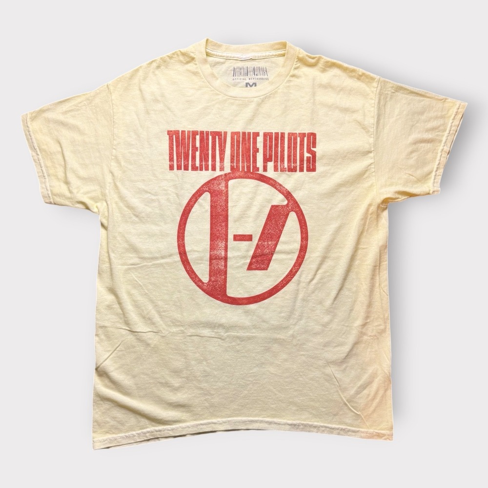 Twenty One Pilots Official Merchandise Graphic T-Shirt Yellow Red Logo Mens M